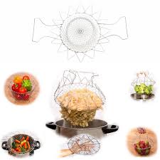 Vegetable Frying, Foldable Strainer, Chef Basket 12 IN 1
